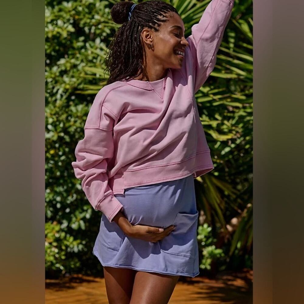 New FP MOVEMENT x Hatch Intercept PEONY PINK Pullover Medium Maternity SPRING! - Picture 5 of 7